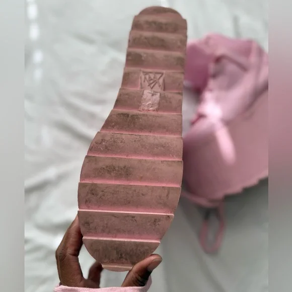 YRU Pink Platform Shoes with Chunky Sole - Picture 5 of 5